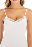 Lace Detail V-Neck Spaghetti Strap Lounge Dress 