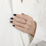 925 Sterling Silver Oil Drip Ring 