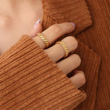Titanium Steel Gold-Plated Ring 