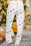 Printed Collared Neck Long Sleeve Top and Pants Lounge Set Lingerie & Nightwear