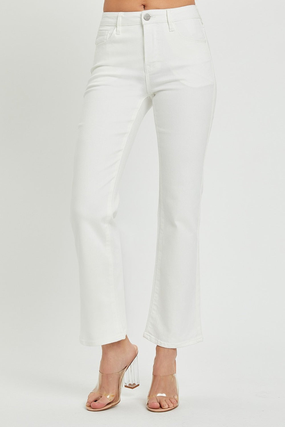 RISEN Full Size Mid Rise Jeans with Pockets 