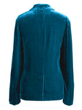 Pocketed Button Up Lapel Collar Blazer 