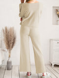 Long Sleeve Lounge Top and Drawstring Pants Set Lingerie & Nightwear
