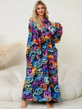 Fuzzy Pocketed Long Sleeve Hooded Lounge Dress Lingerie & Nightwear