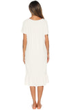 Lace Detail Square Neck Lounge Dress 