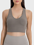 Millennia Scoop Neck Wide Strap Active Tank 