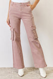 RISEN Full Size High Rise Cargo Wide Leg Jeans 