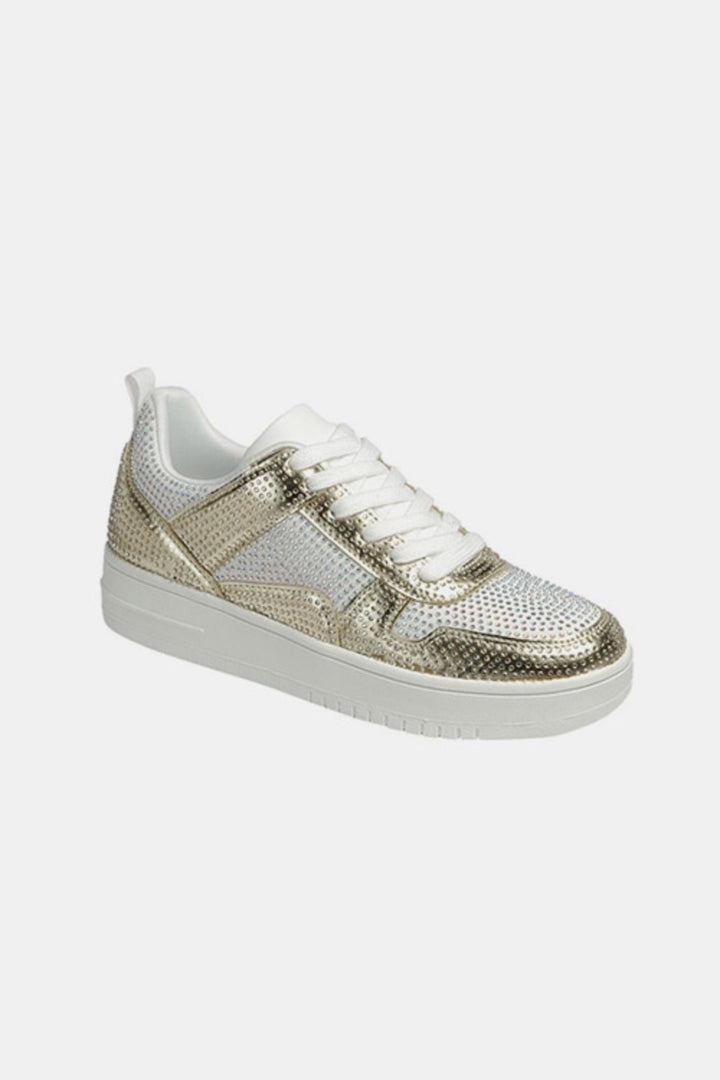 Forever Link Rhinestone Platform Flat Sneakers 