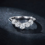 Inlaid Moissanite 925 Sterling Silver Ring 