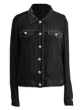 Button Up Long Sleeve Jacket with Chest Pockets 