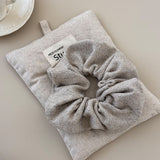 3-Piece Ruched Heathered Elastic Hair Scrunchy 
