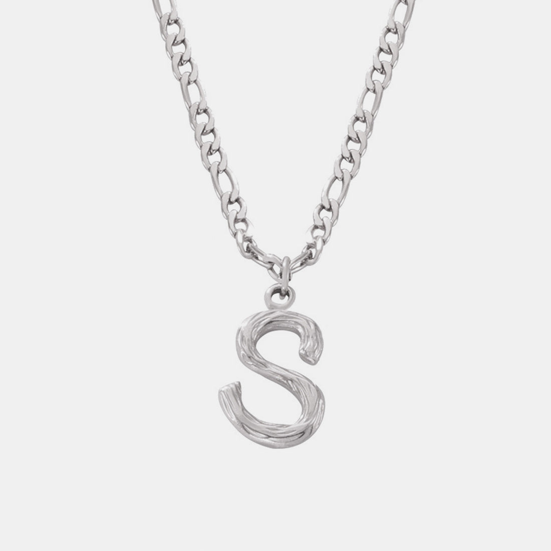 Titanium Steel Letter Pendant Necklace 