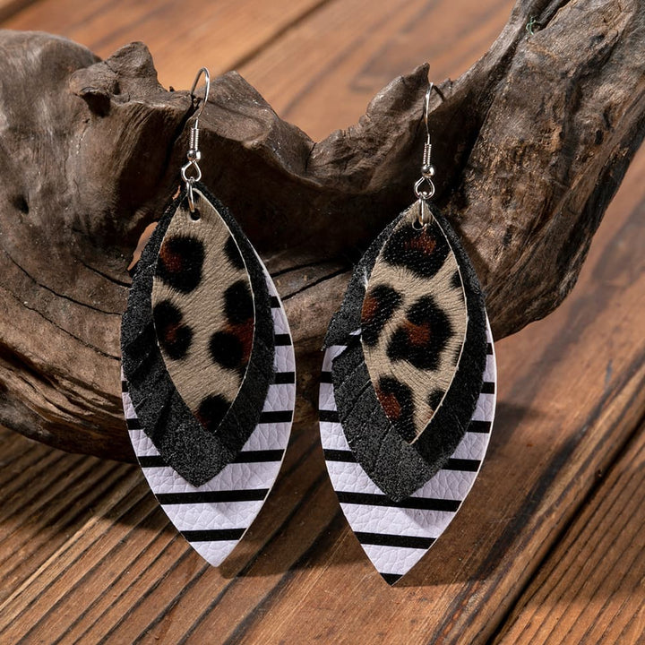 PU Leather Drop Earrings 