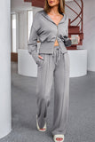 Dropped Shoulder Hoodie Pants Active Set 