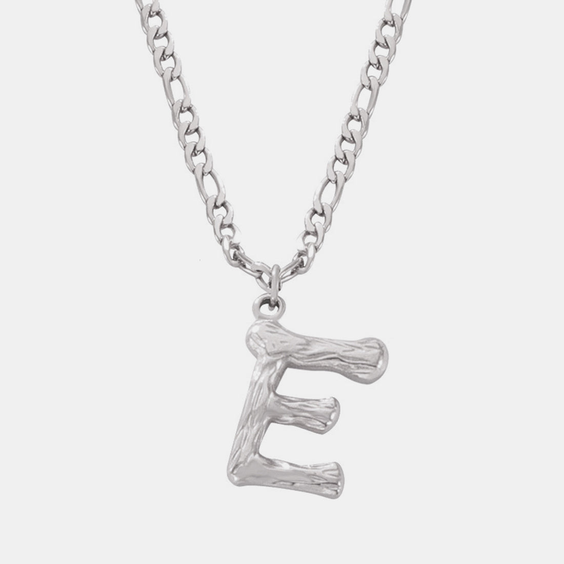 Titanium Steel Letter Pendant Necklace 