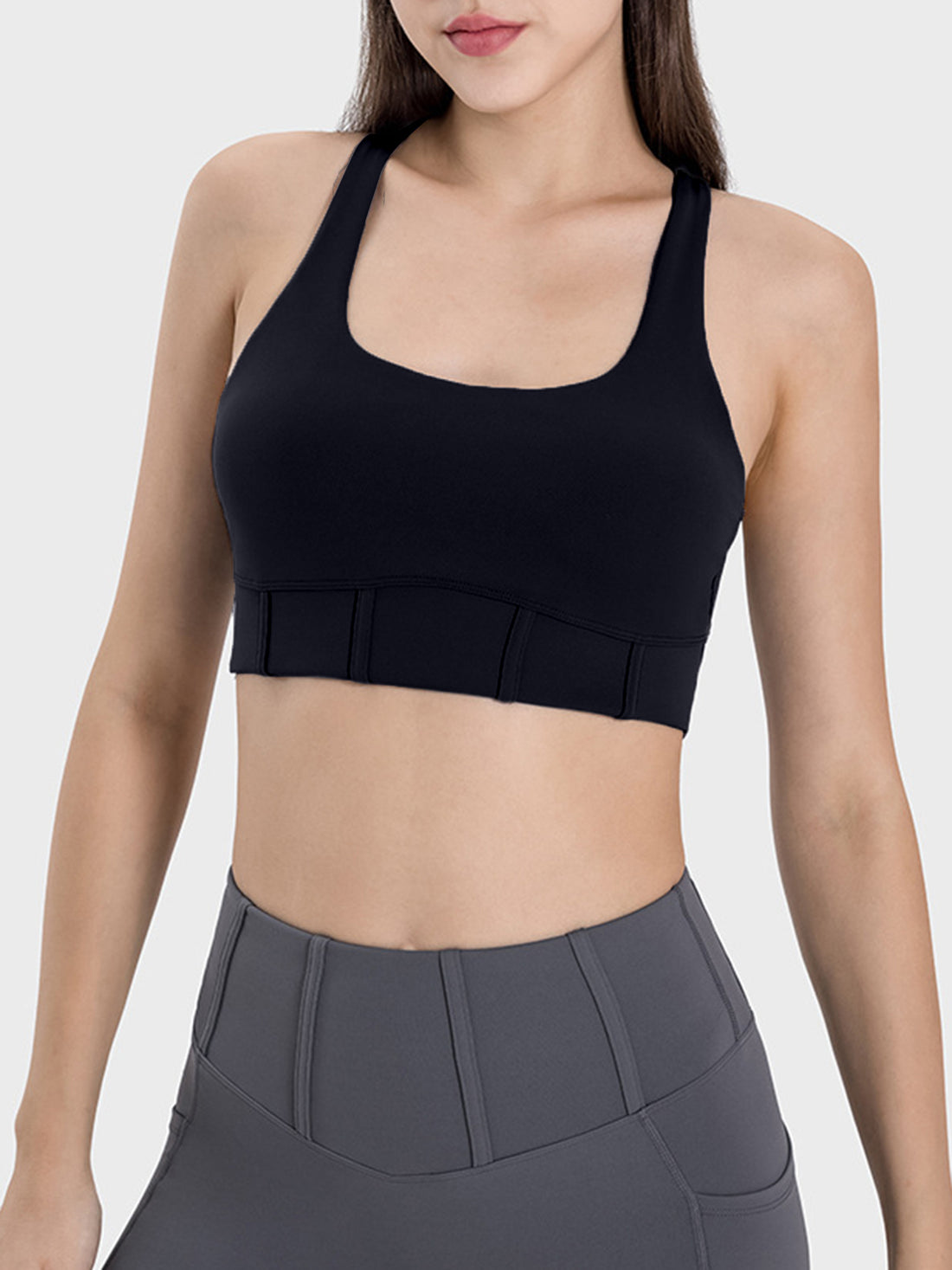 Millennia Square Neck Wide Strap Active Tank 