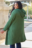 Basic Bae Full Size Hooded Sweater Cardigan 