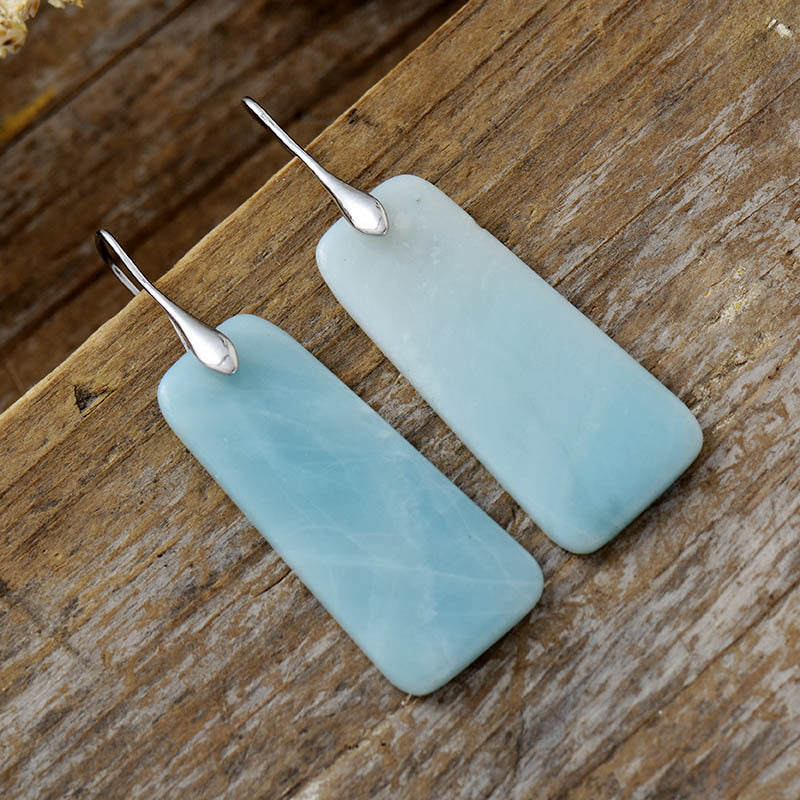 Natural Stone Geometric Shape Earrings 