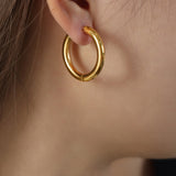 18K Gold-Plated Huggie Earrings 