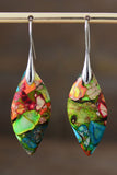 Handmade Natural Stone Dangle Earrings 