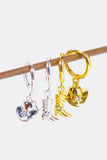 Hat & Boot Shape Asymmetrical Copper 14K Gold Plated Earrings 