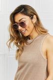 Square Metal-Plastic Hybrid Temple Sunglasses Accessories