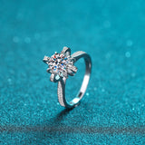 1 Carat Moissanite 925 Sterling Silver Ring 