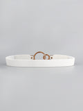 Double Ring Buckle Elastic PU Belt 