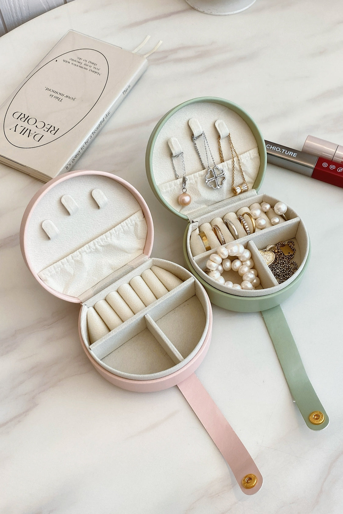 PU Leather Travel Jewelry Box 