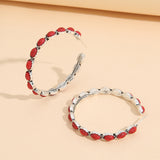 Artificial Turquoise C-Hoop Earrings 