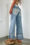 Myosotis High Rise Button Zip Fly Medium Wash Jeans Bottoms/Jeans