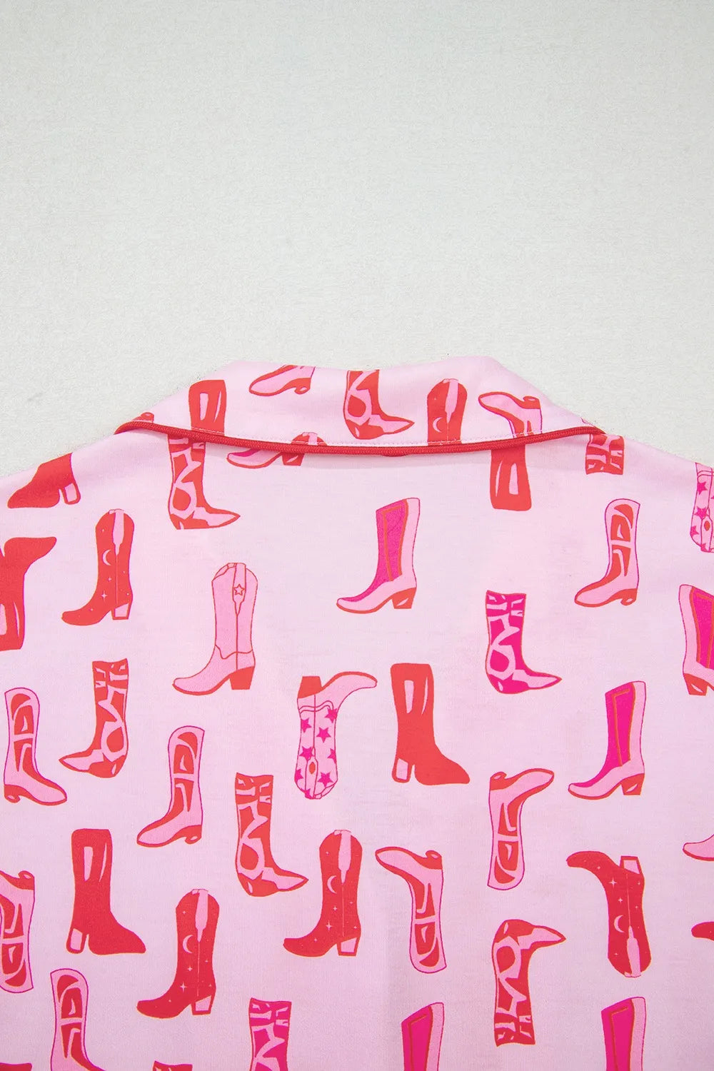 Cowgirl Boots Printed Shirt and Shorts Set Lingerie & Nightwear