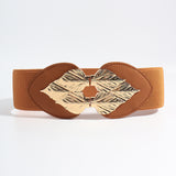 Alloy Leaf Buckle Elastic Belt 