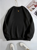 Skeleton Heart Round Neck Sweatshirt 