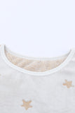 Round Neck Dropped Shoulder Star Print Top and Shorts Lounge Set Lingerie & Nightwear