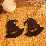 PU Leather Hat Shape Earrings 