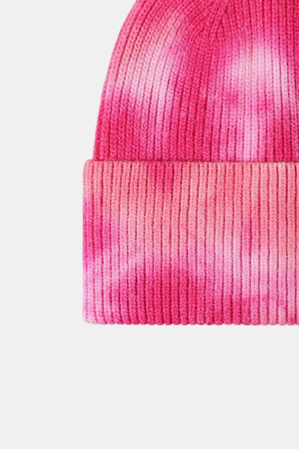 Tie-Dye Cuffed Rib-Knit Beanie Hat 