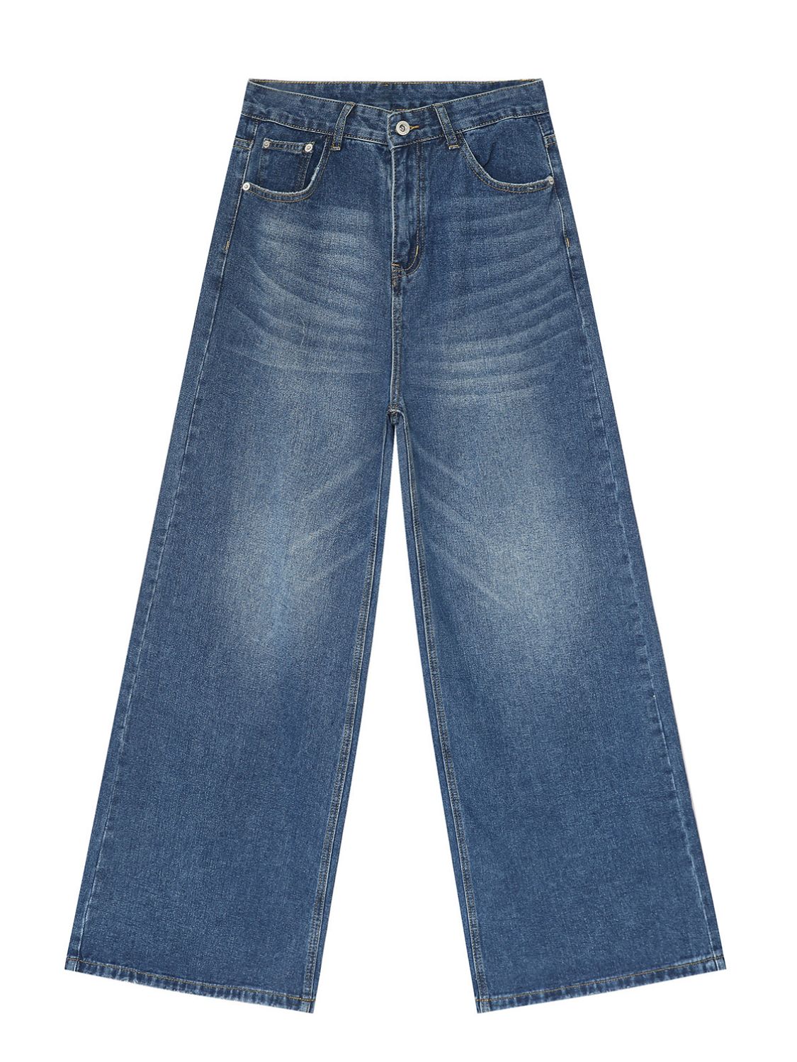 Wide Leg Jeans with Pockets 