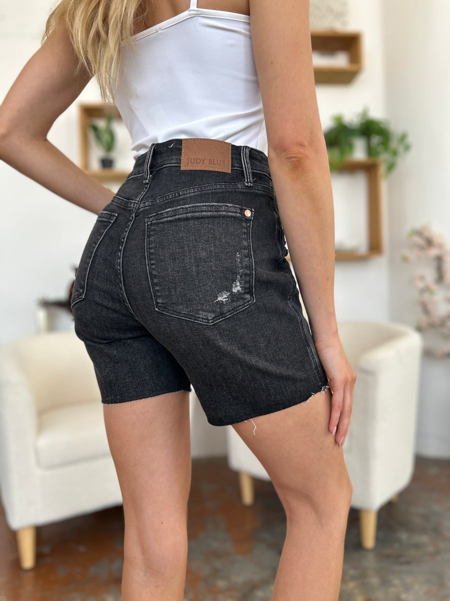 Judy Blue Full Size High Waist Rigid Magic Denim Shorts 