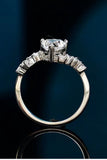 1 Carat Moissanite Heart 925 Sterling Silver Ring 