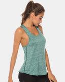 Full Size Scoop Neck Wide Strap Active Tank 