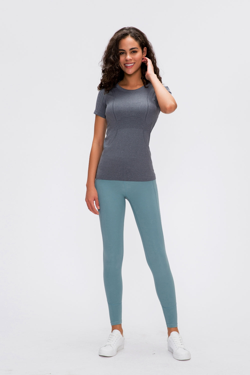 Millennia Round Neck Short Sleeve Active T-Shirt 