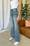 Judy Blue Full Size Medium Rise Tummy Control Destroy Flare 
