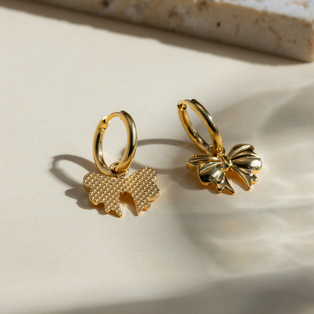 18K Gold-Plated Bow Earrings 