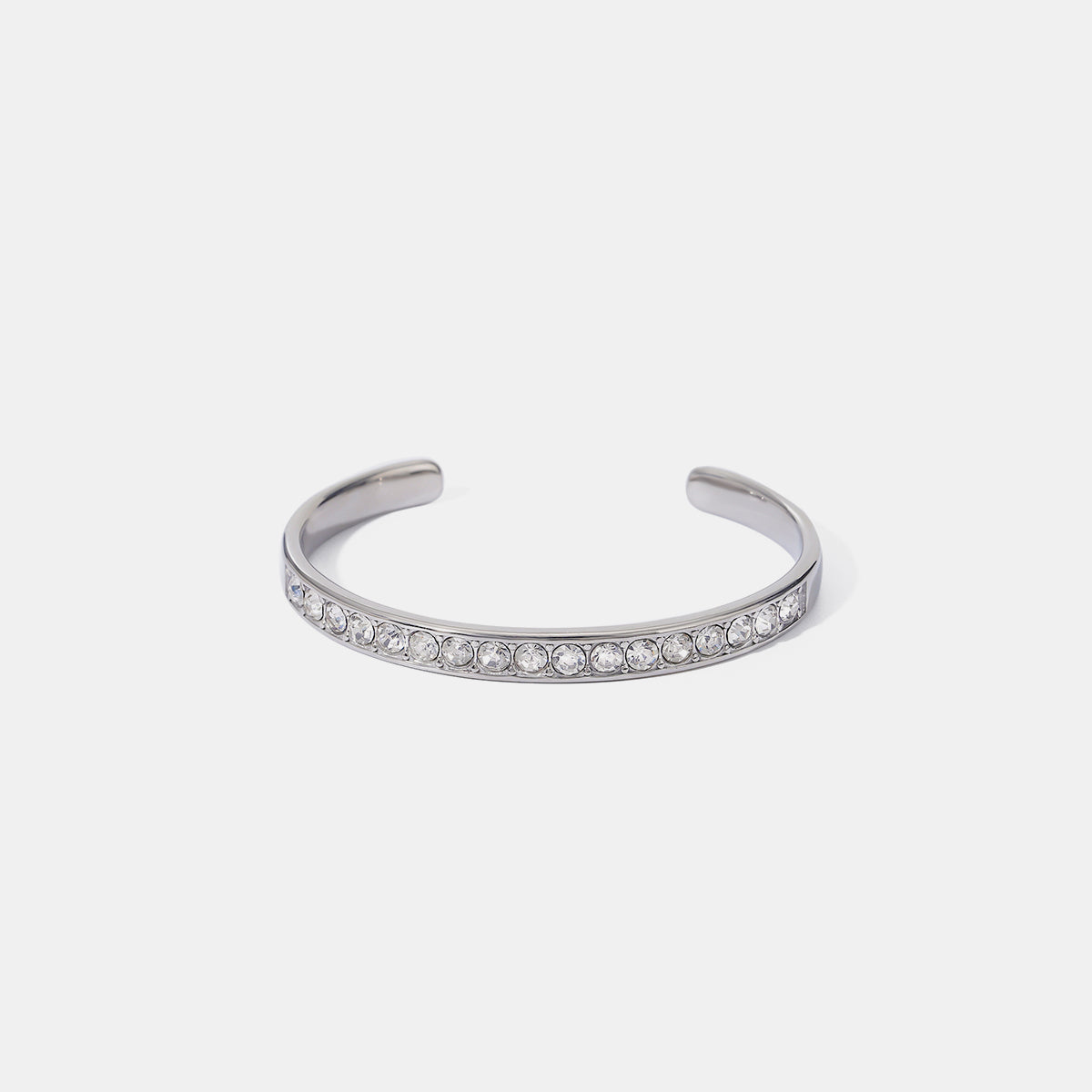 Stainless Steel Inlaid Zircon Bracelet 