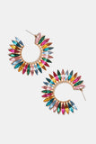 Zinc Alloy Acrylic C-Hoop Earrings 