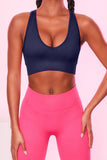 Scoop Neck Wide Strap Active Bra 