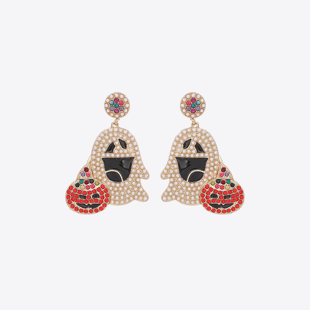 Ghost Rhinestone Alloy Earrings 