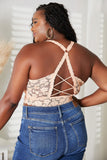 JadyK Juliette Full Size Crisscross Lace Bralette 