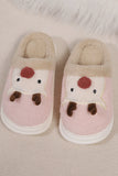 Elk Furry PVC Flat Slippers 